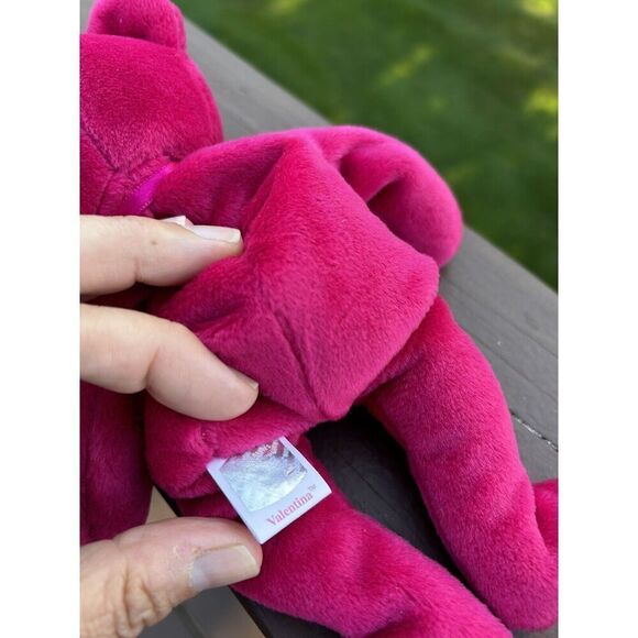 Ty Valentina the Red Bear Beanie Baby Twin Bundle (2) Rare With Tag Errors - Picture 8 of 10